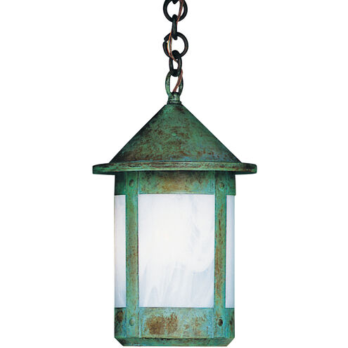 Berkeley 1 Light 5.63 inch Verdigris Patina Pendant Ceiling Light in White Opalescent