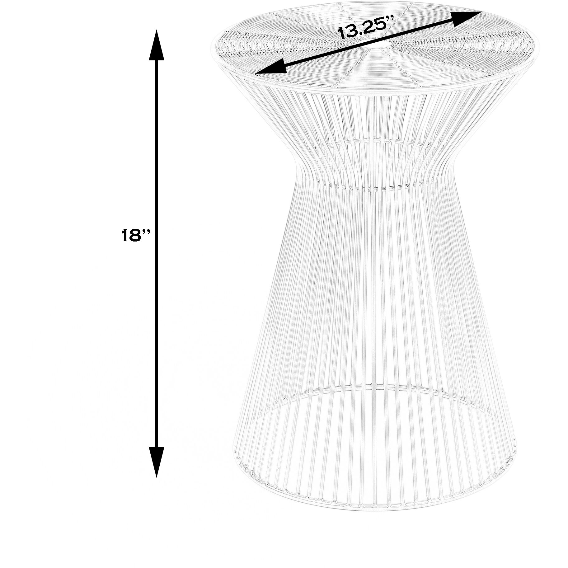 Greeley White Metal End or Side Table