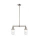 Franklin Restoration Dover LED 21 inch Brushed Satin Nickel Chandelier Ceiling Light in Clear Glass, Franklin Restoration