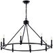 Carrick 8 Light Black Chandelier Ceiling Light, 1 Tier Medium