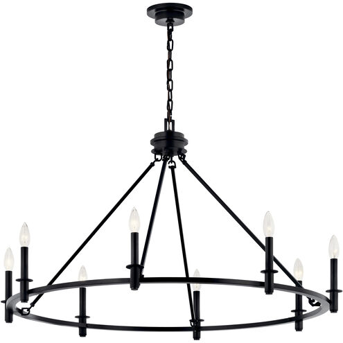 Carrick 8 Light Black Chandelier Ceiling Light, 1 Tier Medium