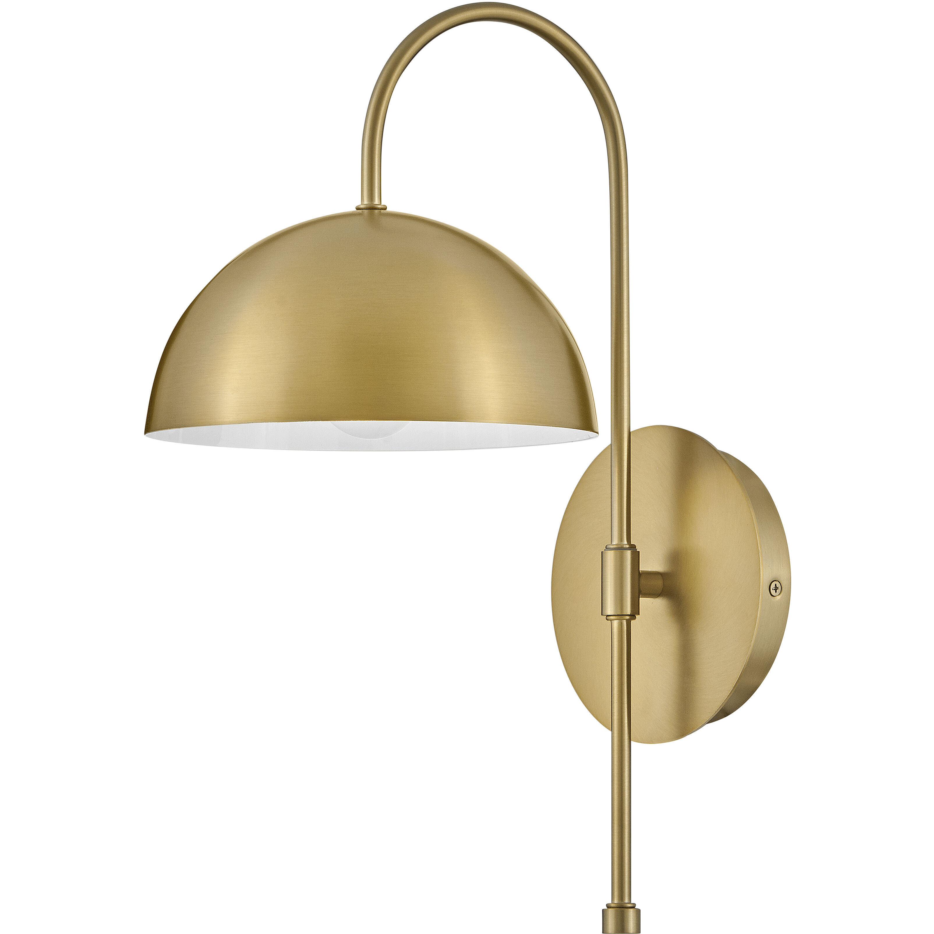 Lou LED 8 inch Lacquered Brass Sconce Wall Light