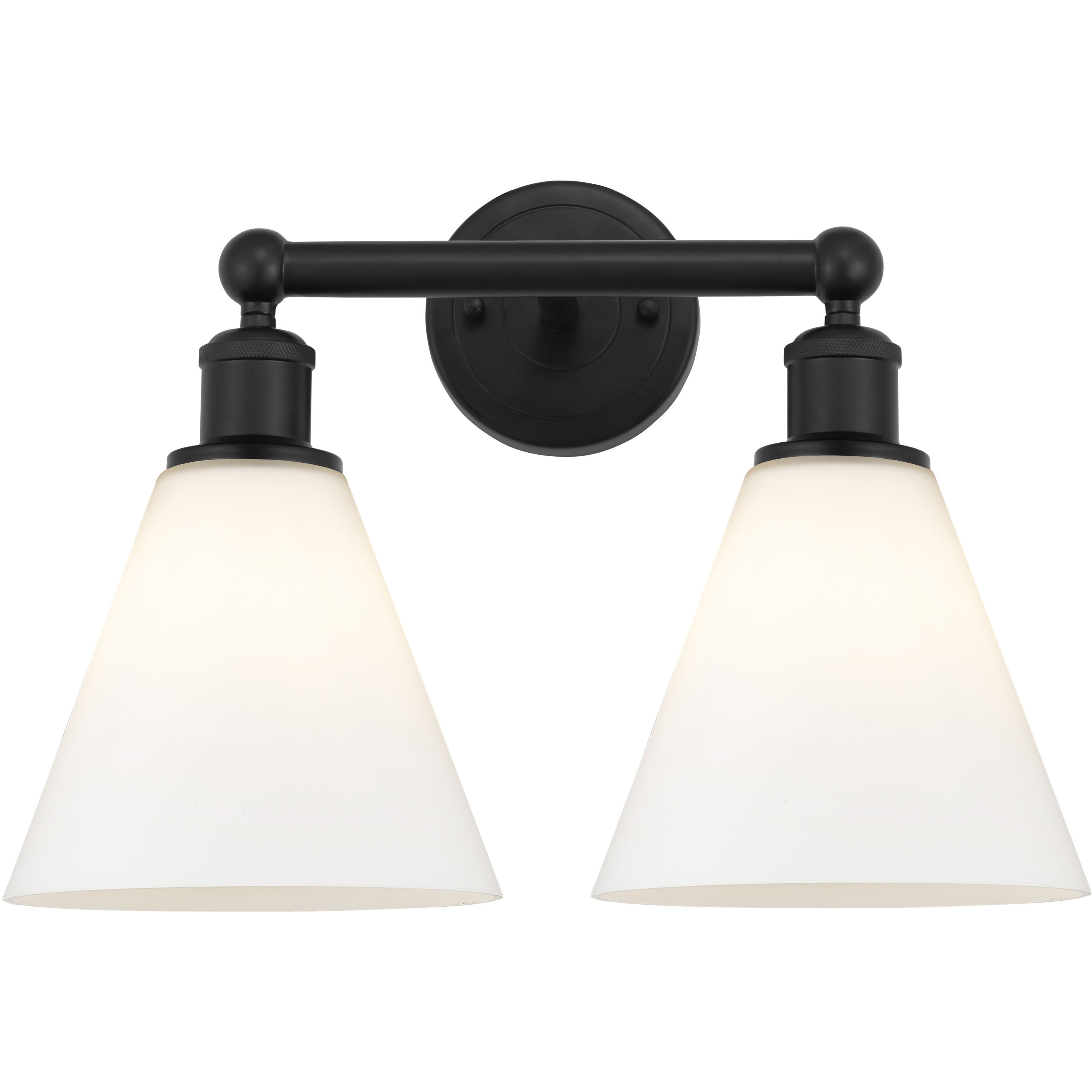 Berkshire 2 Light 17 inch Matte Black Bath Vanity Light Wall Light in Matte White