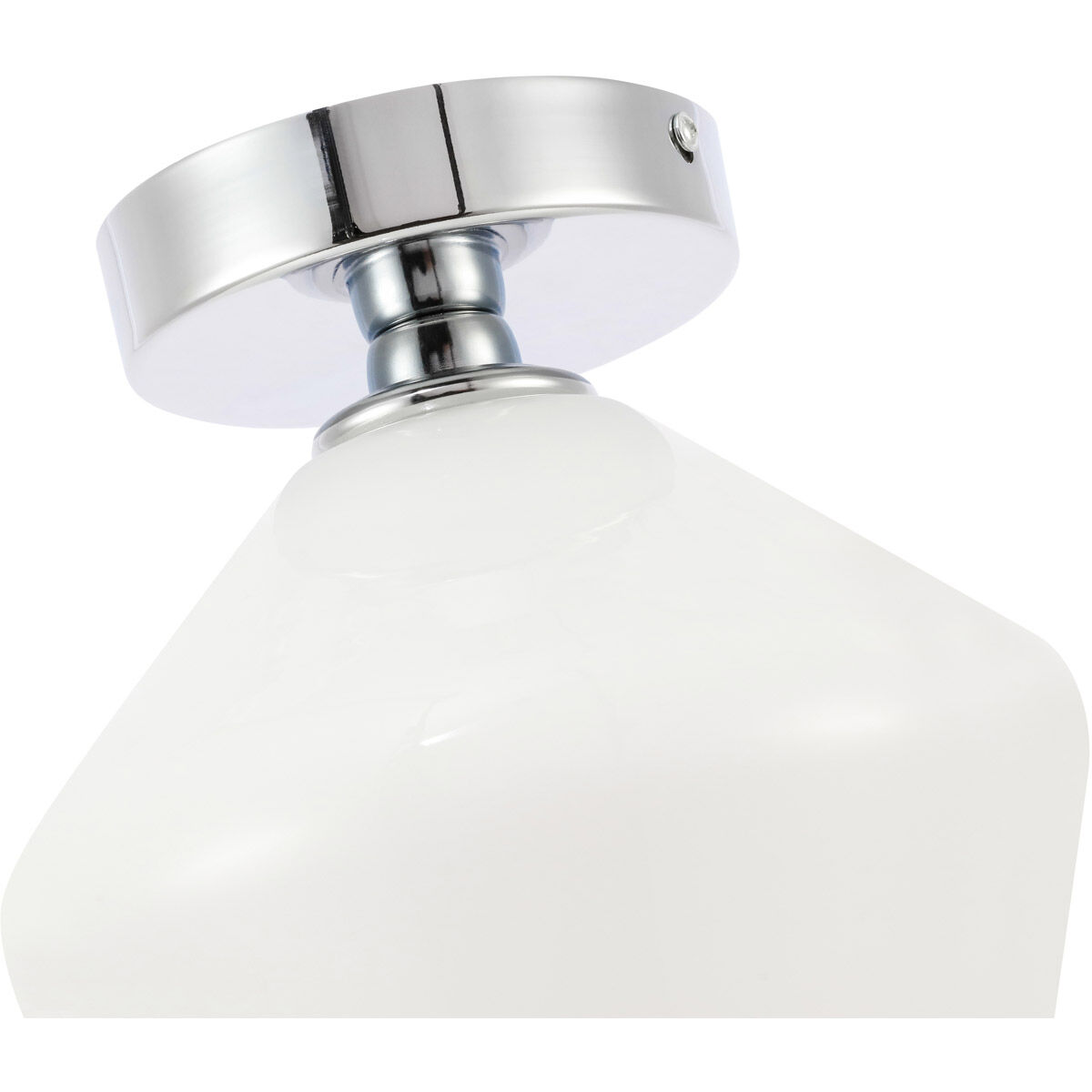 Gene 1 Light 8 inch Chrome Flush Mount Ceiling Light