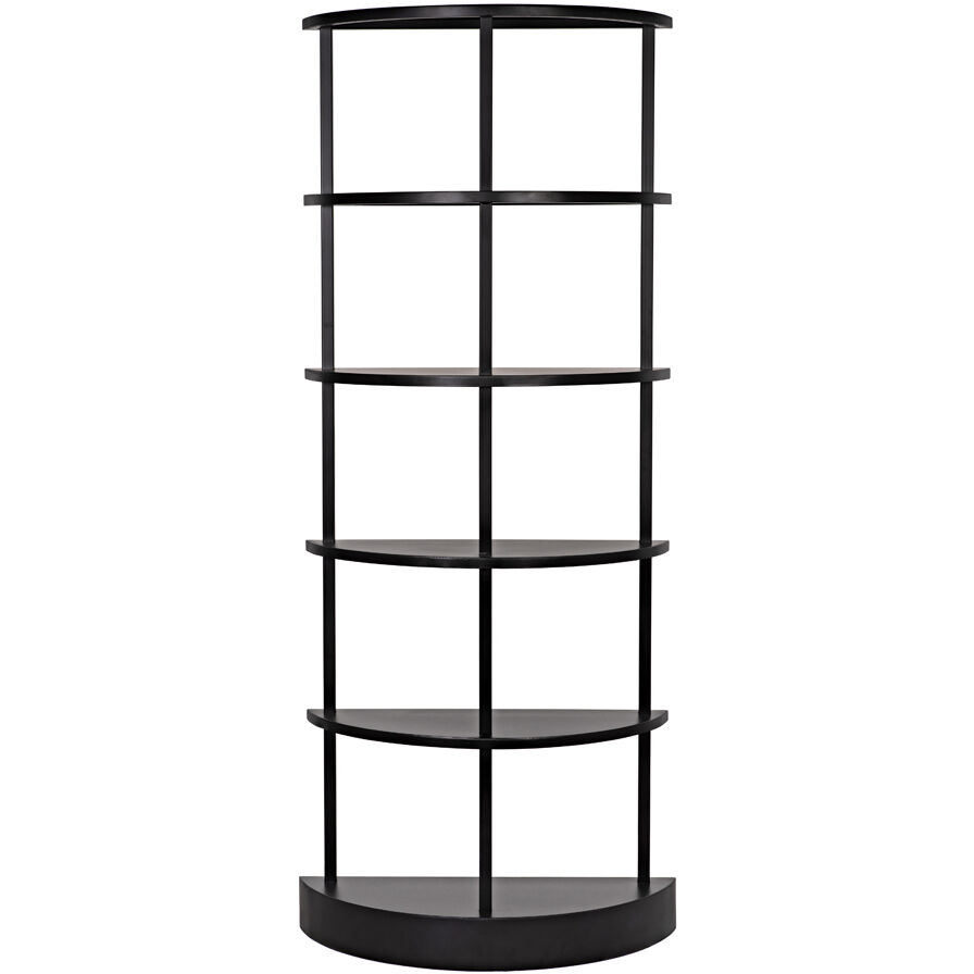 Spago Matte Black Bookcase