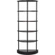 Spago Matte Black Bookcase