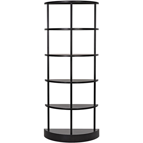 Spago Matte Black Bookcase