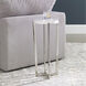 Waldorf 25 X 12 inch White Marble and Polished Nickel Drink Table