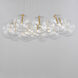 Burst LED 35.25 inch Gold Multi-Light Pendant Ceiling Light in Clear