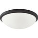 Button LED 11 inch Matte Black Flush Mount Ceiling Light