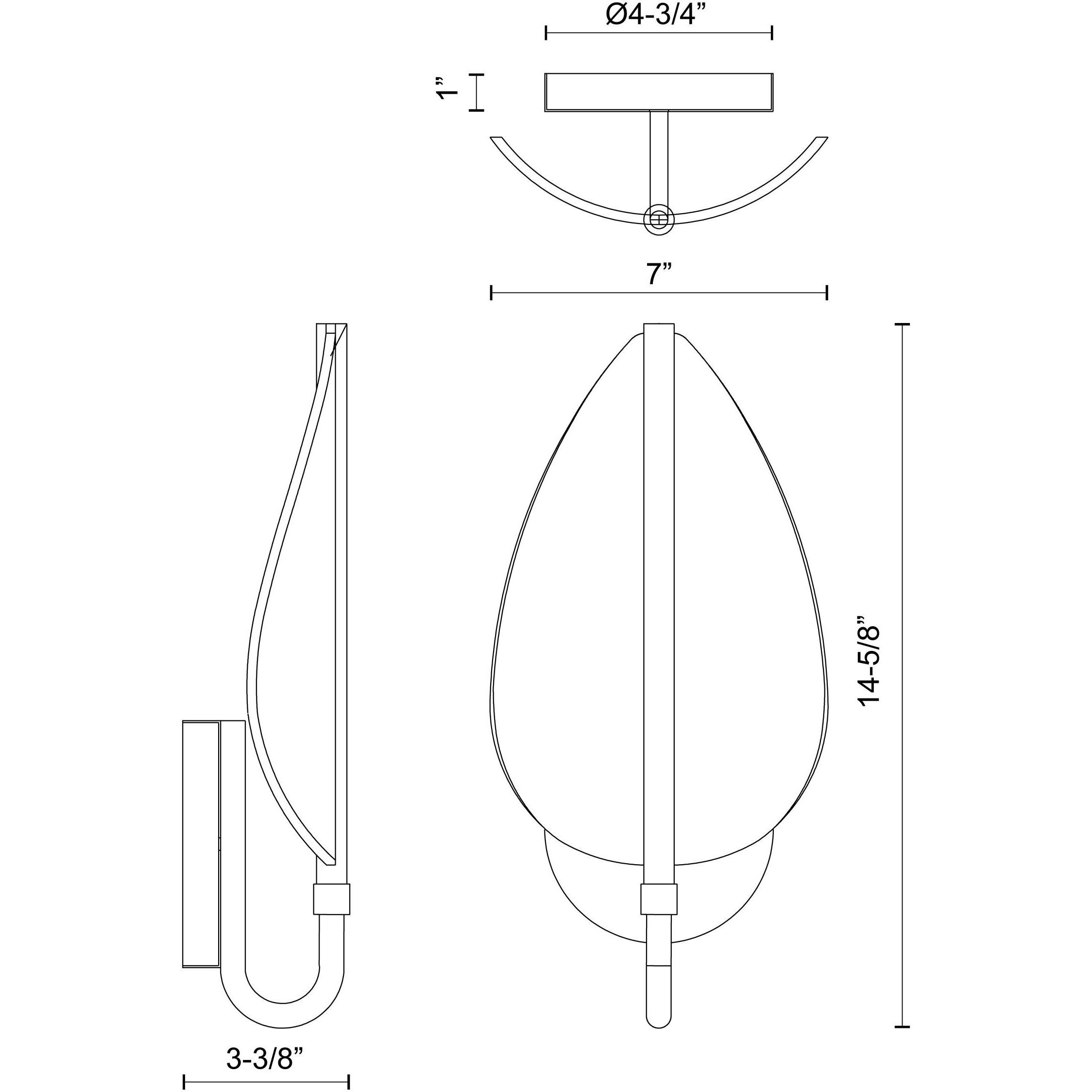 Flora Wall/Vanity Light Wall Light in Natural Brass