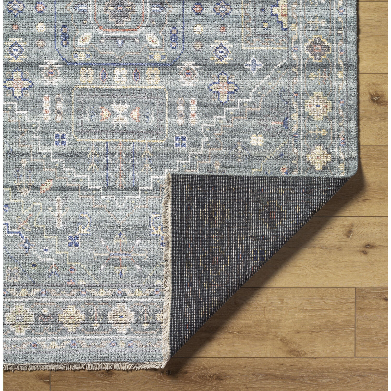 Kushal 90 X 60 inch Slate Rug, Rectangle