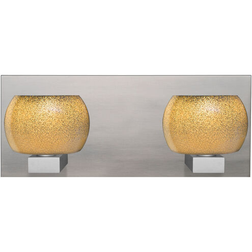 Keno 2 Light Satin Nickel Vanity Light Wall Light