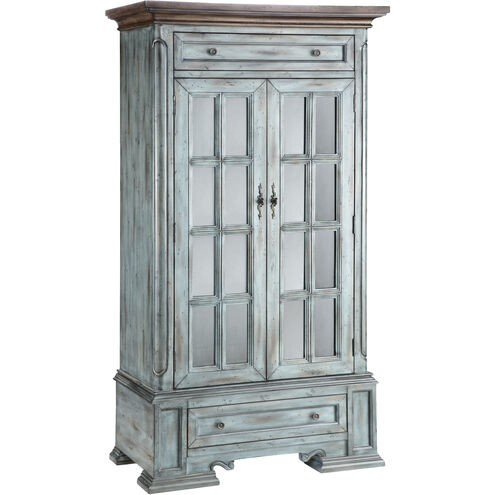 Hartford Aged Blue with Brown and Clear Cabinet