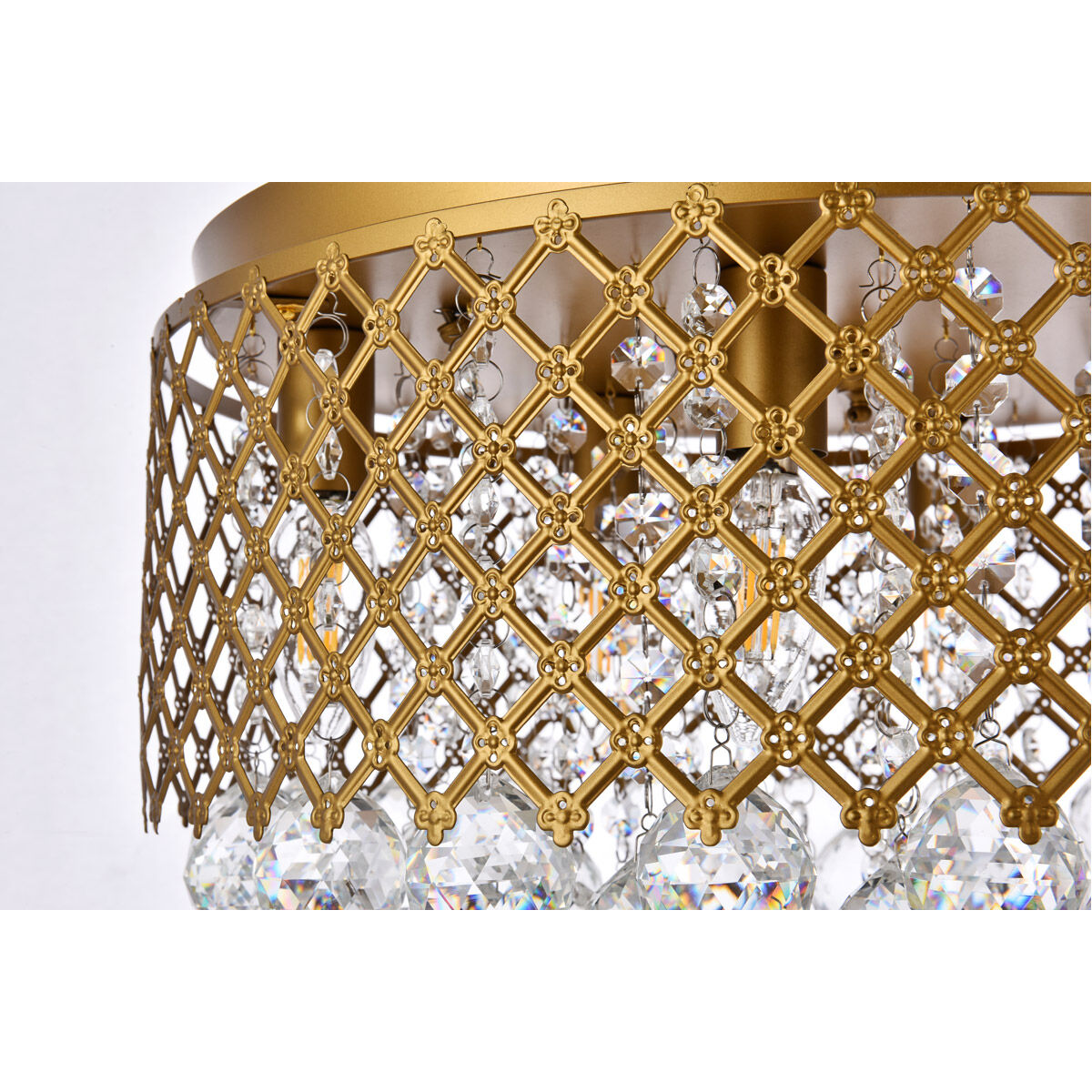 Tully 6 Light 17.7 inch Brass Flush Mount Ceiling Light