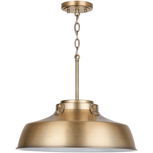 Oakwood 1 Light 18 inch Aged Brass Pendant Ceiling Light