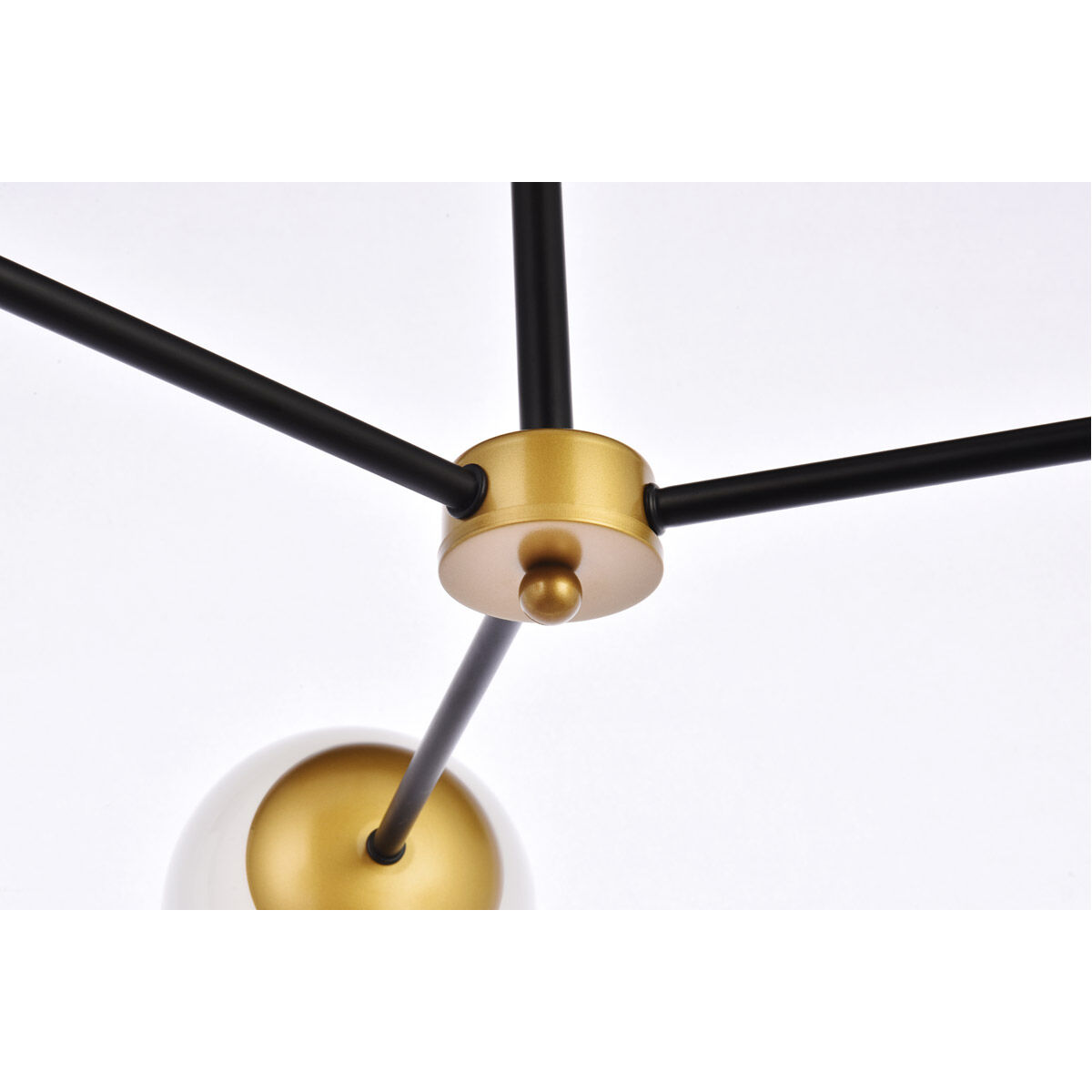 Briggs 3 Light 32 inch Black and Brass Pendant Ceiling Light