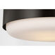Richard June Aurelle 3 Light 17.25 inch Aged Iron Flush Mount Ceiling Light in LED
