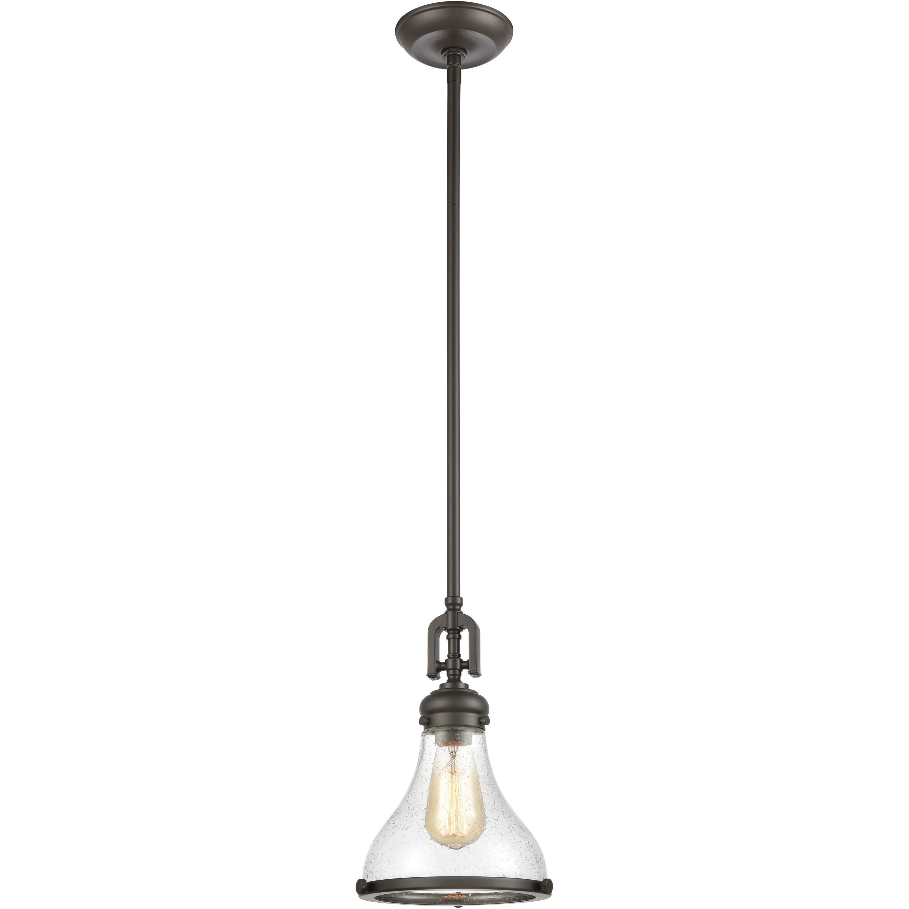 Rutherford 1 Light 9 inch Oil Rubbed Bronze Mini Pendant Ceiling Light