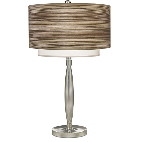 Ellie 27 inch Satin Nickel Table Lamp Portable Light