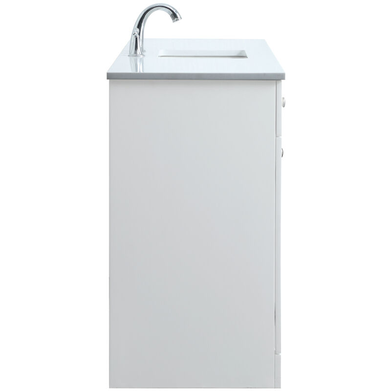 Cooper 60 X 19 X 34 inch White Vanity Sink Set