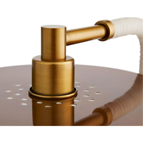 Aaron 24 inch 60 watt Heritage Brass/Antique Brass/Cream/White Table Lamp Portable Light