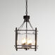 Glenn 4 Light 14 inch Bronze and Oil Rubbed Bronze Chandelier Ceiling Light, Small