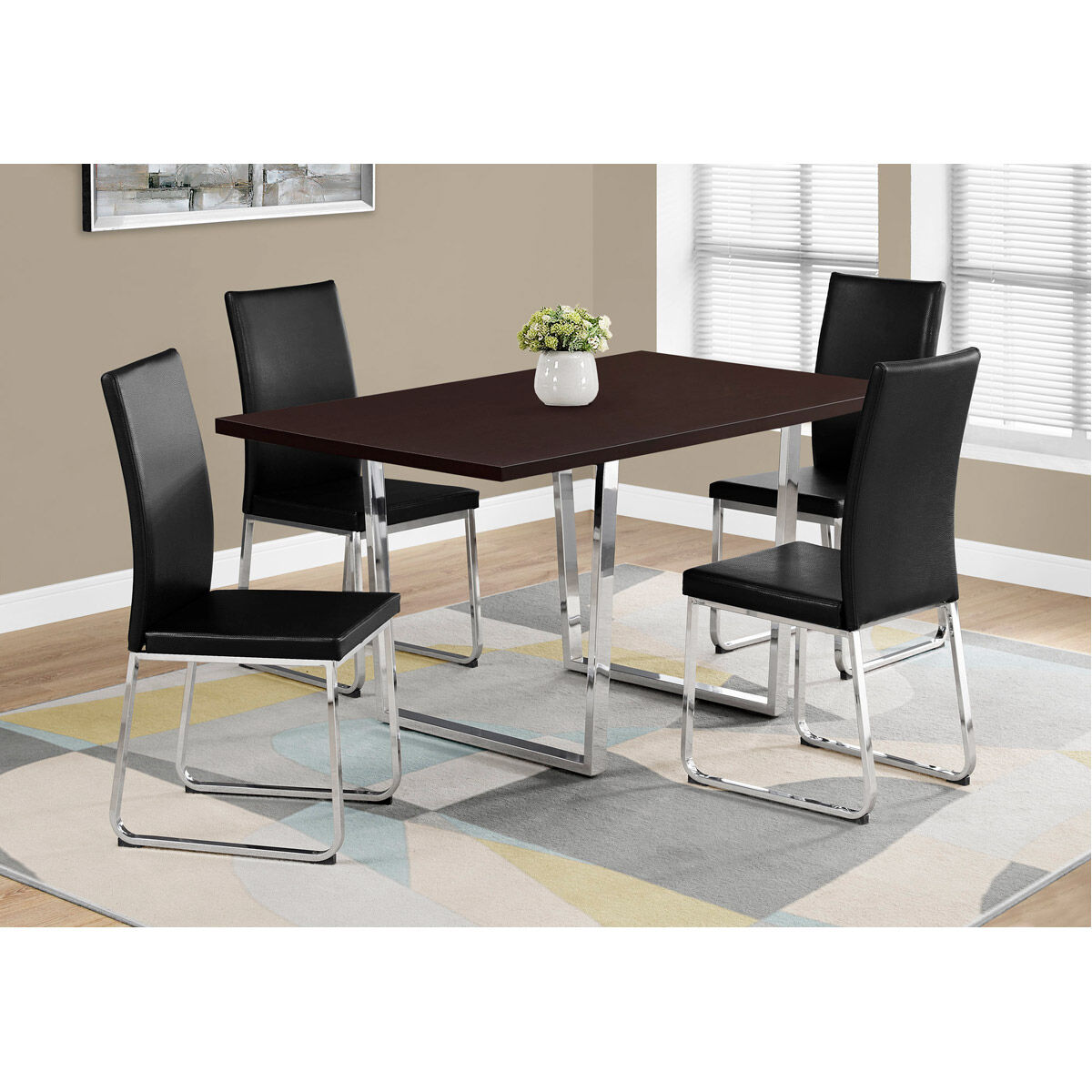 Decovio 15257 C Massena 59 X 36 inch Cappuccino Dining Table