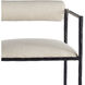 Barbana 39 inch Oxford White and Natural Iron Bar Stool