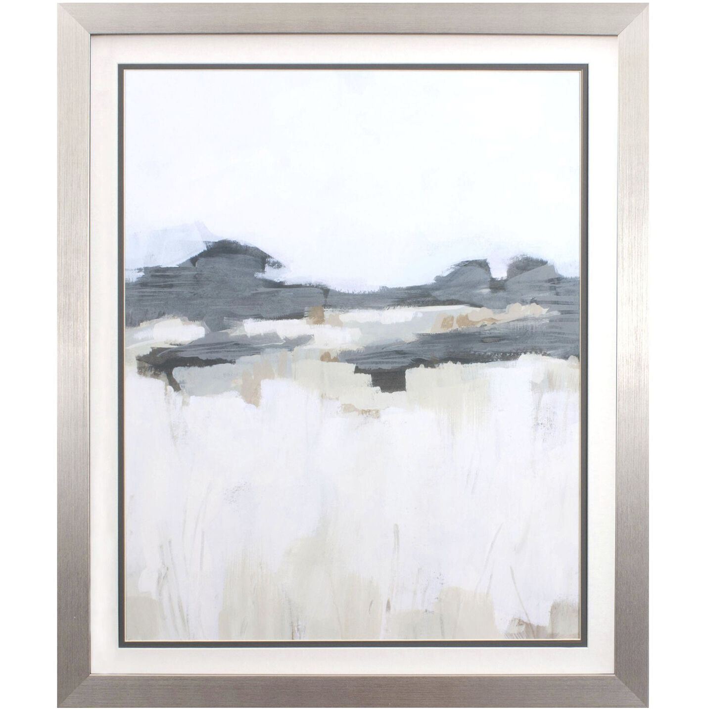 Brush Badlands Blue and Brown and Neutral Framed Art, Propac