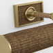 Chapman & Myers Halwell 16 watt 18 inch Antique-Burnished Brass and Natural Woven Rattan Picture Light Wall Light