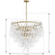 Glassara 10 Light 31.75 inch Legacy Brass Pendant Ceiling Light