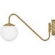 Dottie 1 Light 6 inch Lacquered Brass Sconce Wall Light