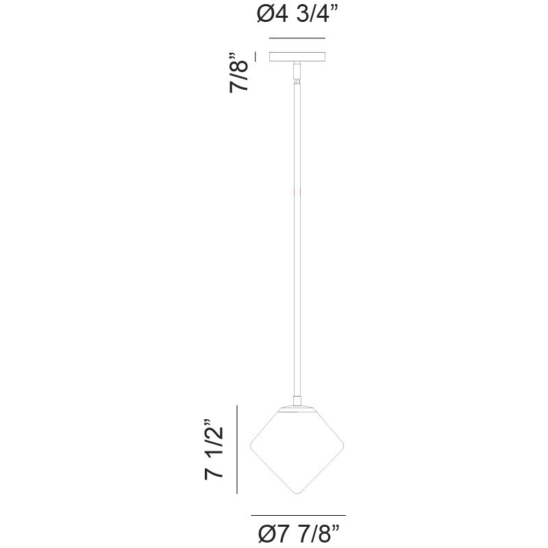 Novo 1 Light 7.88 inch Black Chandelier Ceiling Light in Black and Clear