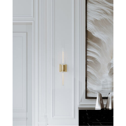 Hogan 2 Light 4.5 inch Aged Brass Wall Sconce Wall Light, Cylinder