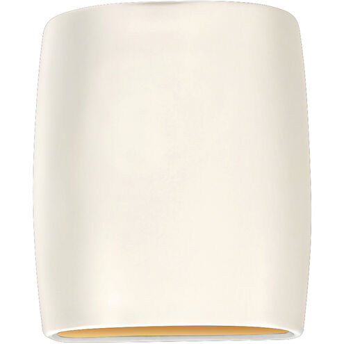 Ambiance Collection LED 10 inch Matte White/Champagne Gold Outdoor Wall Sconce