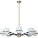 Sofia 8 Light 38 inch Matte Black with Aged Brass Chandelier Ceiling Light in Matte Black and Aged Brass