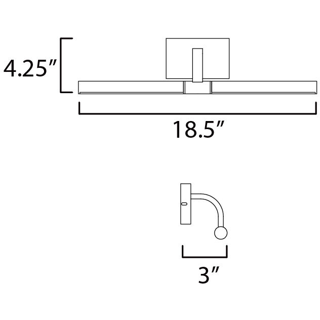 Mona LED 18.5 inch Gold ADA Wall Sconce Wall Light