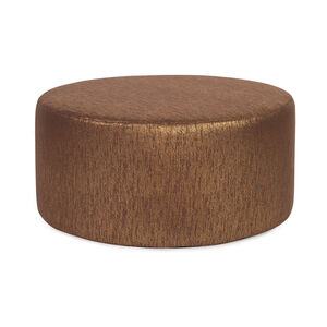 Universal Glam Chocolate Round Ottoman Replacement Slipcover, Ottoman Not Included