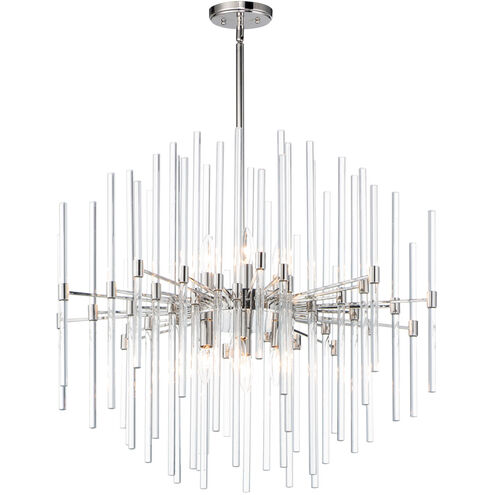 Divine 8 Light 29 inch Polished Nickel Chandelier Ceiling Light