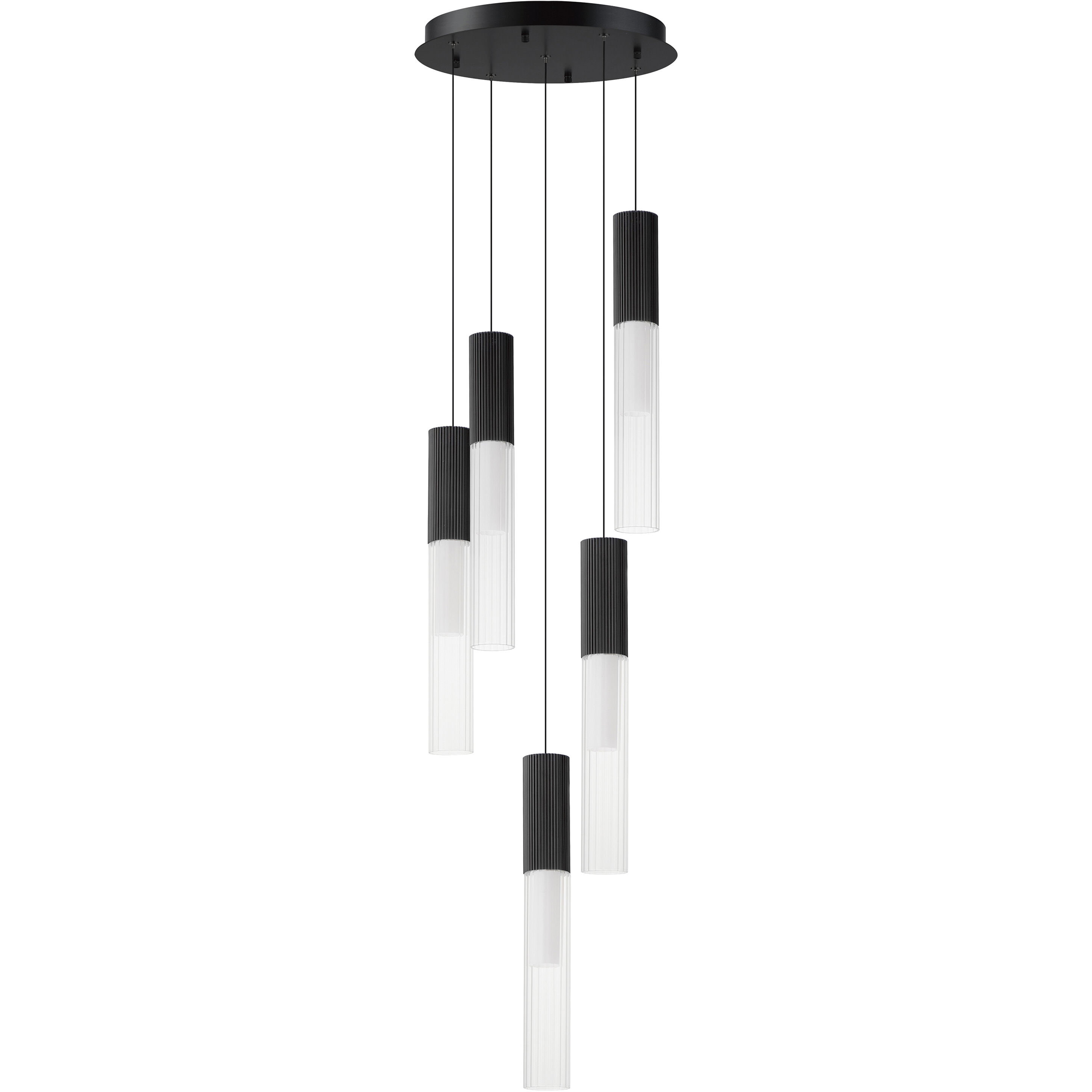 Reeds LED 13.75 inch Black Multi-Light Pendant Ceiling Light