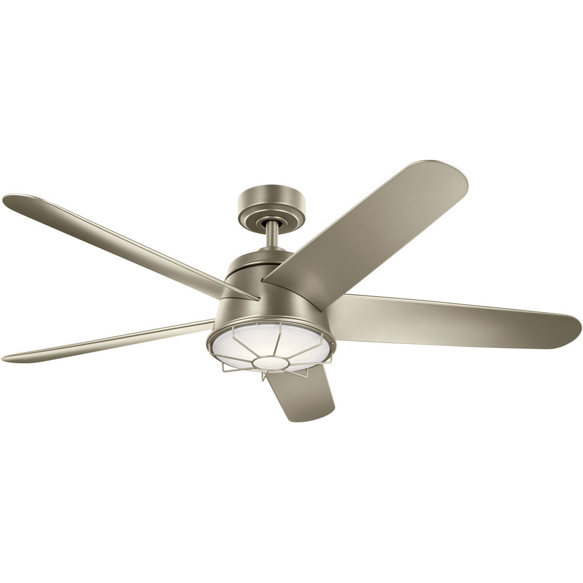 Daya 54 inch Brushed Nickel with Silver Blades Ceiling Fan