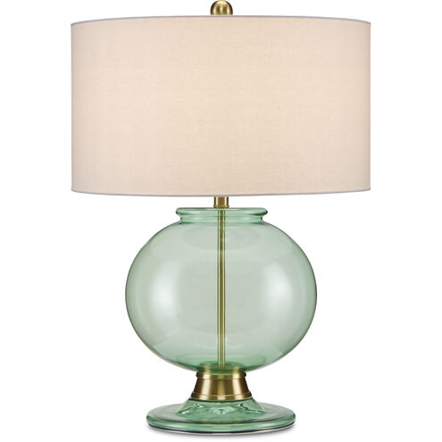 Jocasta 28 inch 150.00 watt Clear Emerald/Brass Table Lamp Portable Light