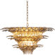 Italo 9 Light 31.5 inch Light Brushed Brass Chandelier Ceiling Light