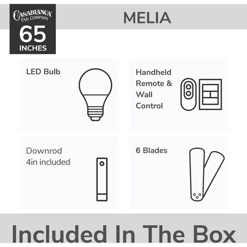Melia 65 inch Fresh White with White Washed Oak Blades Outdoor Ceiling Fan