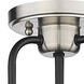 Kahana 3 Light 15 inch Black Satin Nickel Semi-Flush Mount Ceiling Light in Matte White Glass