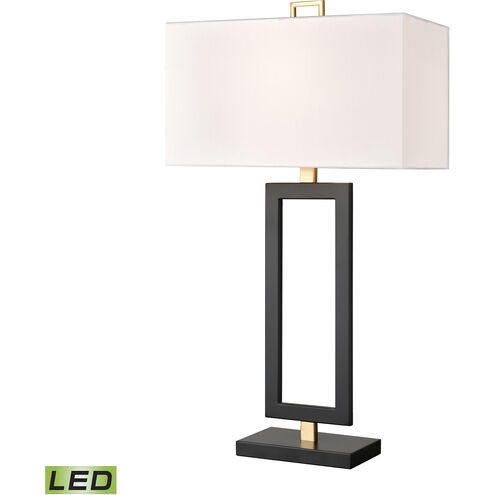 Composure 29 inch 9 watt Matte Black with Aged Brass Table Lamp Portable Light