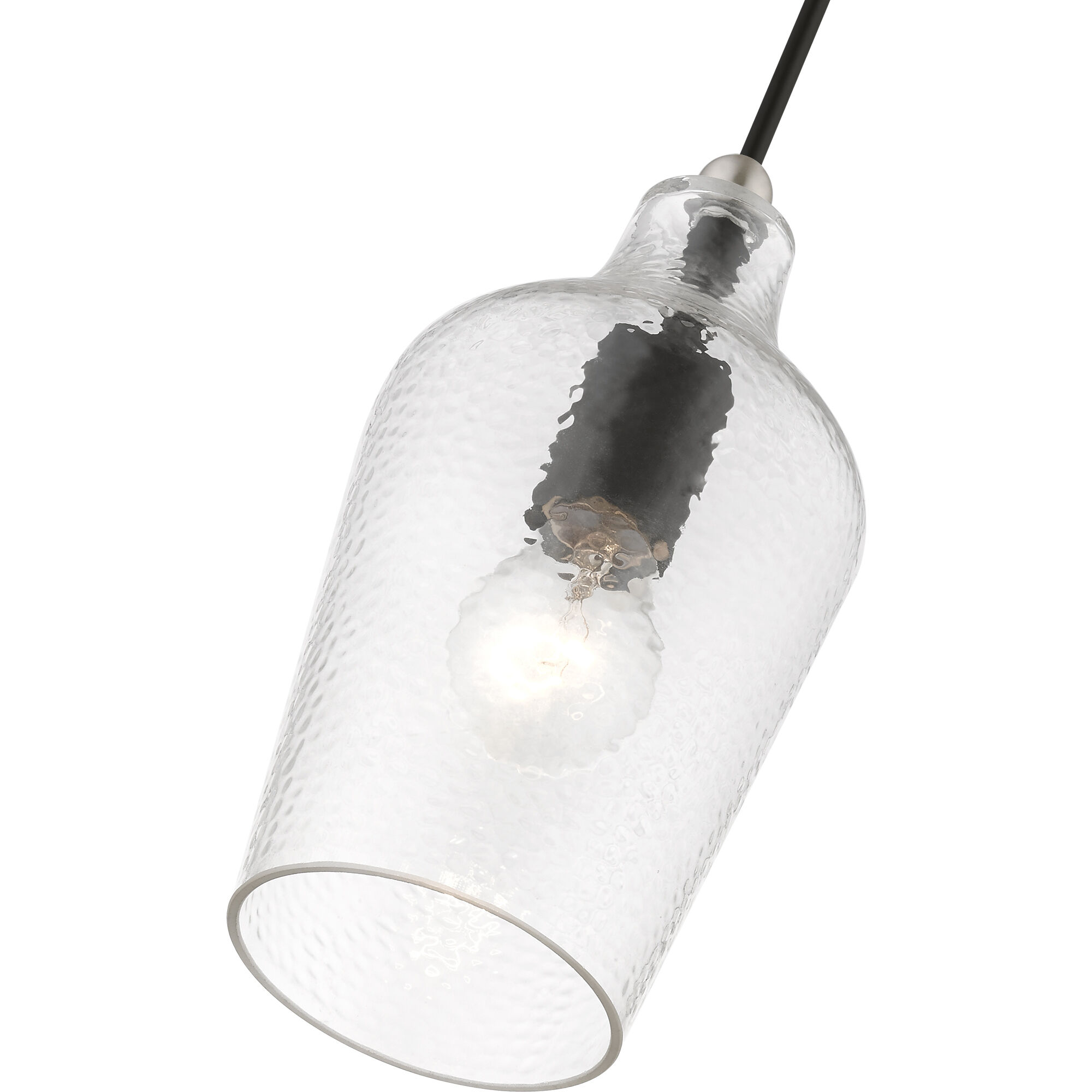 Avery 1 Light 5.25 inch Black with Brushed Nickel Accent Mini Pendant Ceiling Light