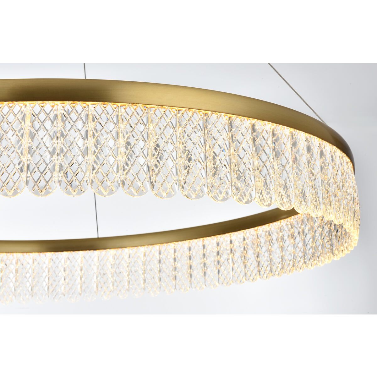 Rune 1 Light 32 inch Satin Gold Chandelier Ceiling Light