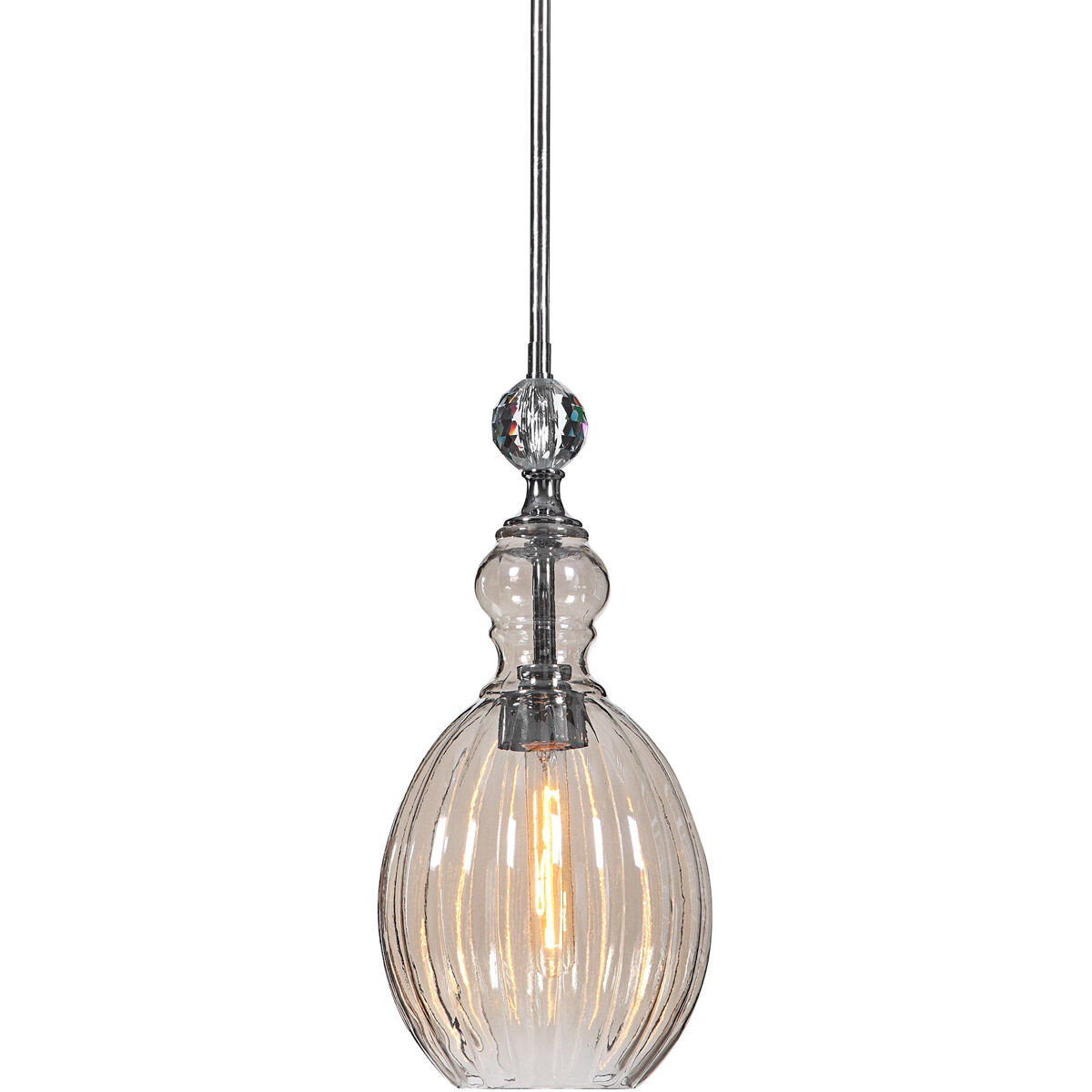 GiGi 1 Light 9 inch Chrome Mini Pendant Ceiling Light